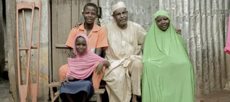Baba and his family in Cameroon