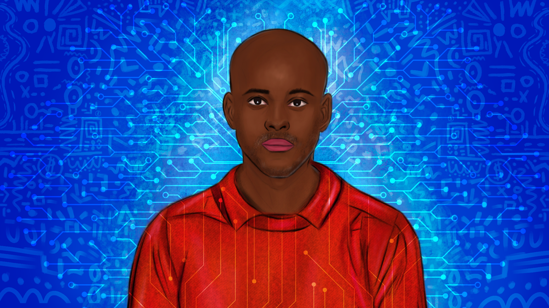 Designed graphic illustration of Eyaya Eneyew
