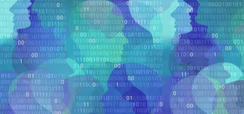 Various face silhouettes covered in binary code. Credit: Shutterstock
