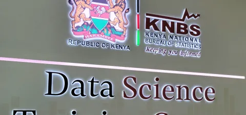 Data Science Training Centre signage at KNBS