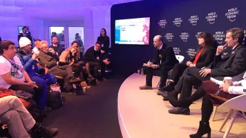 Data for Now panel in Davos, Photo by Sophie Rigg