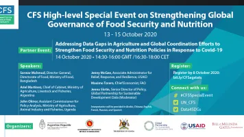 Committee for World Food Security side event, "Addressing Data Gaps in Agriculture and Global Coordination Efforts to Strengthen Food Security and Nutrition Policies in Response to COVID-19"