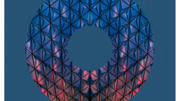 Title of report as text on blue background with branded logo circle image.