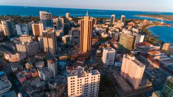 Aerial view of Dar es Salaam, Tanzania. Credit: Moiz Husein/Shutterstock
