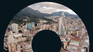 Data Values Project cover image, a circular silhouette with buildings in it