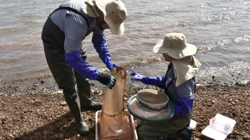 Water quality testing at the Itaipu Reservoir in Paraguay