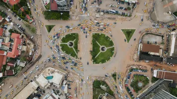 Traffic circle in Yaounde