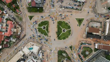 Traffic circle in Yaounde