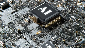 3D render of AI and GPU processors / Unsplash: Igor Omilaev