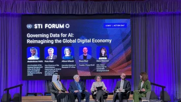 Photo of the panel discussion at the UN STI Forum 2025
