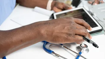 Doctor with ipad 