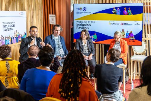 Discussion in the Inclusion Pavilion at Data Fest 2026