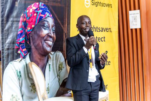 Sightsavers presentation in the Inclusion Pavilion at Data Fest 2026