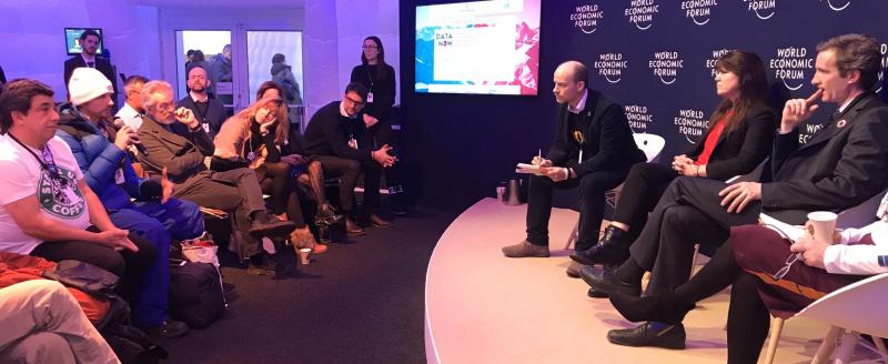 Data for Now panel in Davos, Photo by Sophie Rigg