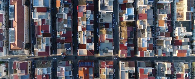 Aerial view of a city