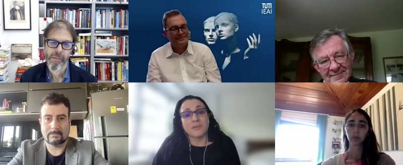 Video screenshot of six speakers panel.
