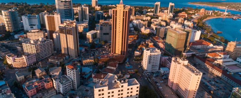 Aerial view of Dar es Salaam, Tanzania. Credit: Moiz Husein/Shutterstock