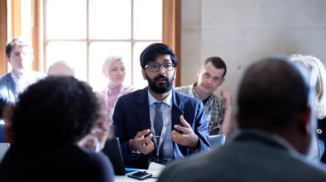 Photo of a group discussion at the Festival in Bristol 2018