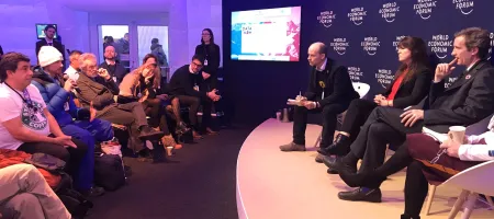 Data for Now panel in Davos, Photo by Sophie Rigg