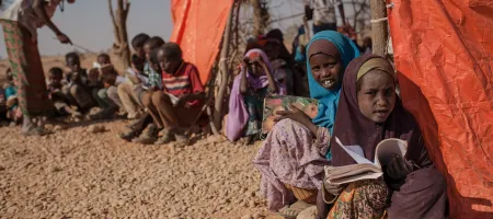 Children in Somalia displaced by drought in 2017. Photo credit: Norwegian Refugee Council / Adrienne Surprenant