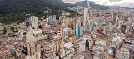 Aerial view of Bogota, Colombia