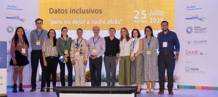 Inclusive Data Charter meeting with Fundacion WWB and The Global Partnership in Cali, Colombia, 2023. 