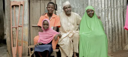 Baba and his family, Nkoteng, 2023
