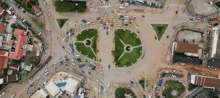 Traffic circle in Yaounde
