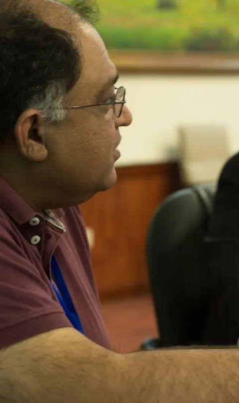 ​  Ali Cheema (left) and Zulfiqar Hameed (right) at the 2014 BCURE Policy Dialogue on Civil Service Reform, Lahore, Pakistan.  ​