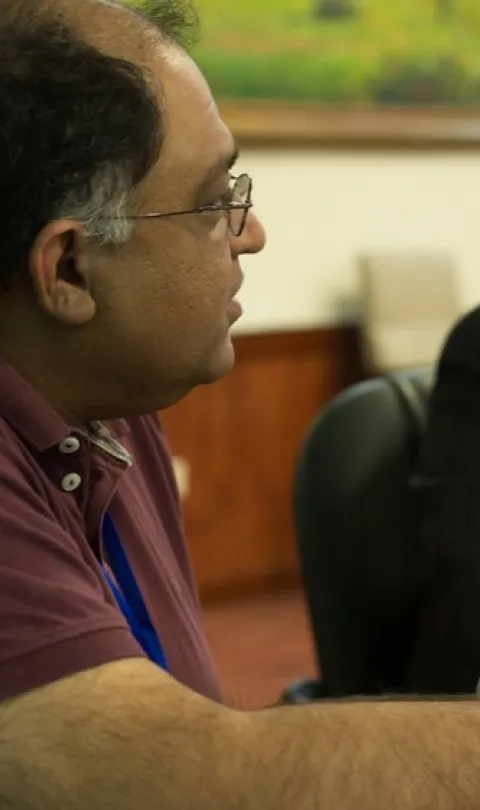​  Ali Cheema (left) and Zulfiqar Hameed (right) at the 2014 BCURE Policy Dialogue on Civil Service Reform, Lahore, Pakistan.  ​