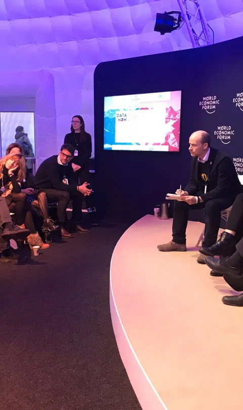 Data for Now panel in Davos, Photo by Sophie Rigg