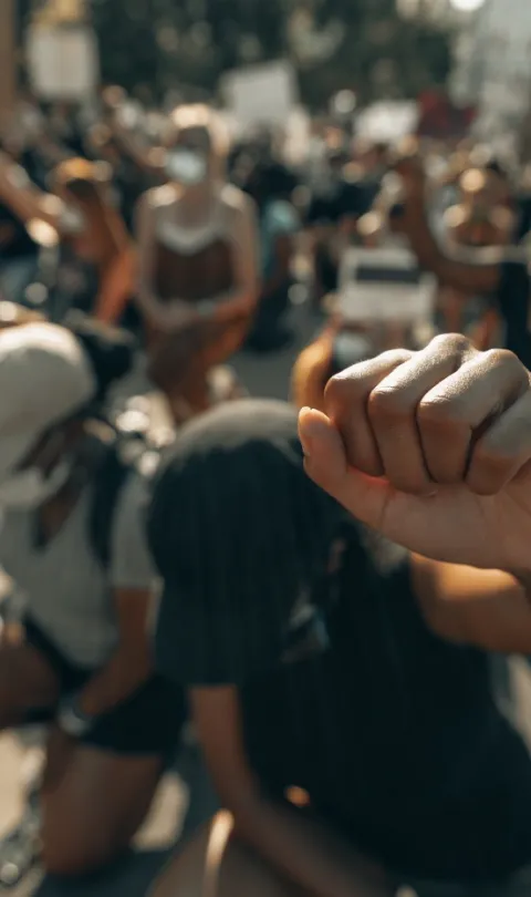 Black Lives Matter protest. Photo by Clay Banks.