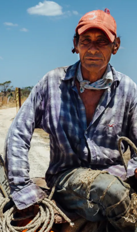 Farmer on Mule With Chainsaw, El Abra Colombia - Adam Cohn