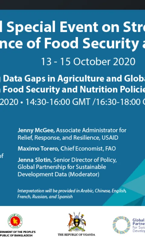 Committee for World Food Security side event, "Addressing Data Gaps in Agriculture and Global Coordination Efforts to Strengthen Food Security and Nutrition Policies in Response to COVID-19"