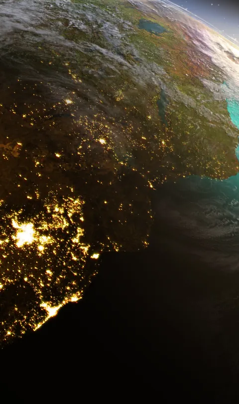Planet Earth South Africa zone. Elements of this image furnished by NASA