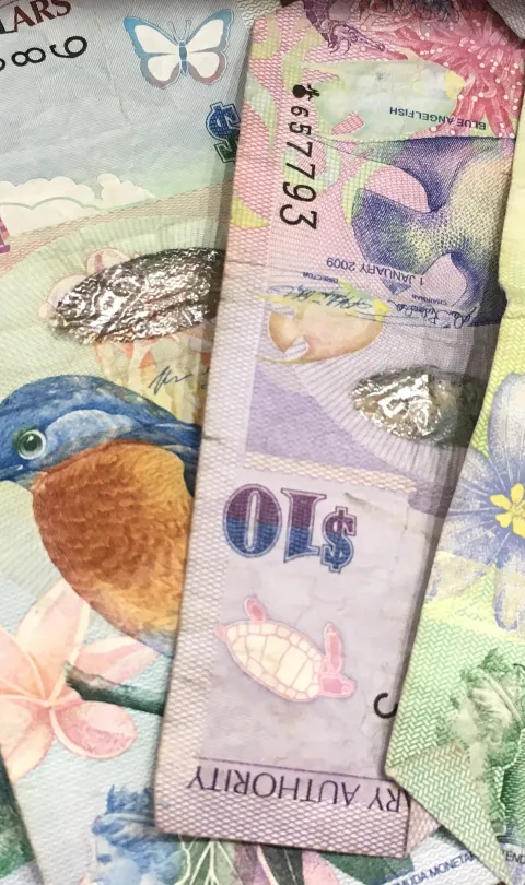Four assorted currencies