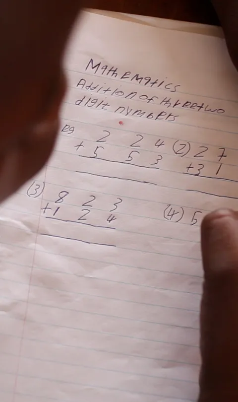 A student working in class in Sierra Leone. Credit: GPE/Stephan Bachenheimer