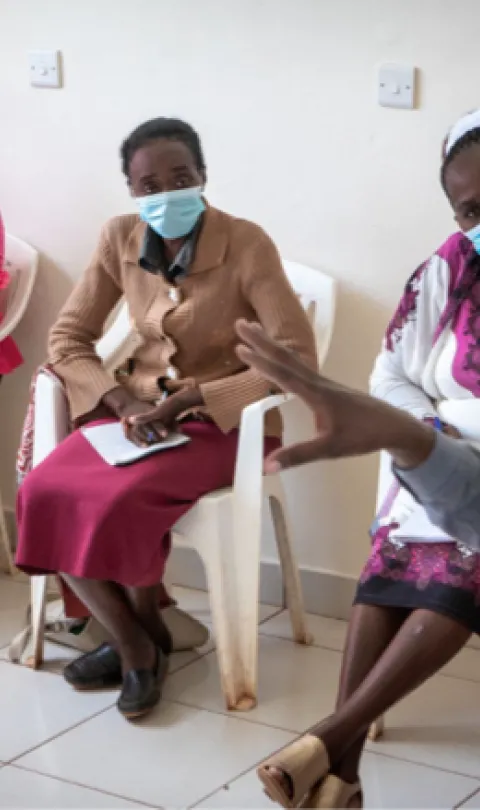 A mothers listening group sharing their experiences with antimicrobial resistance in Kiambu county, Kenya. Credit: Elphas Ngugi/GPSDD.