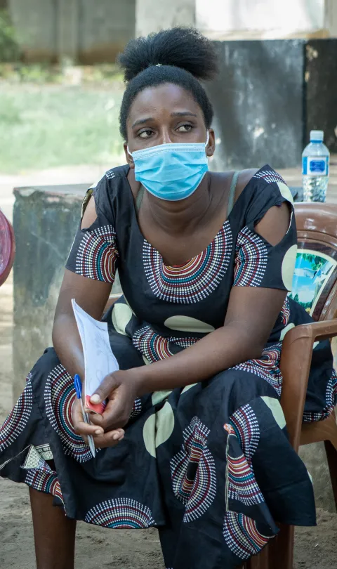 Two mothers at the Kilifi County listening group in Kenya