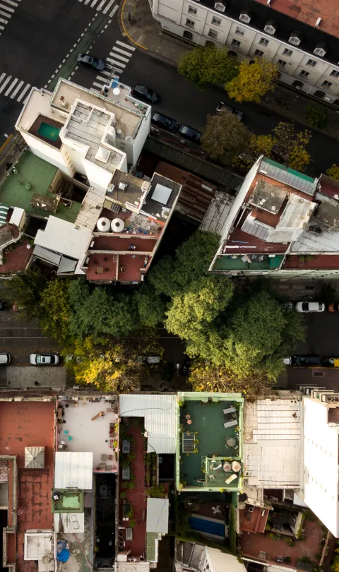 Buenos Aires aerial city view