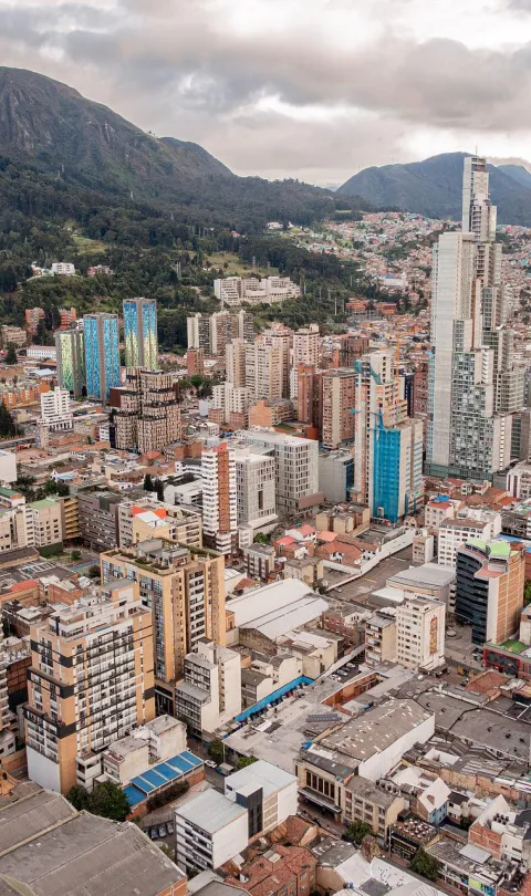 Aerial view of Bogotá, Colombia. Credit: Bergslay/Pixabay.