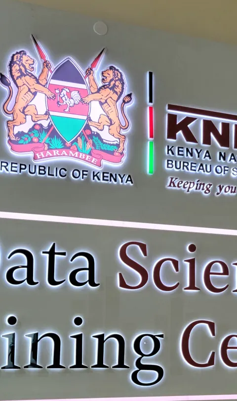 Data Science Training Centre signage at KNBS