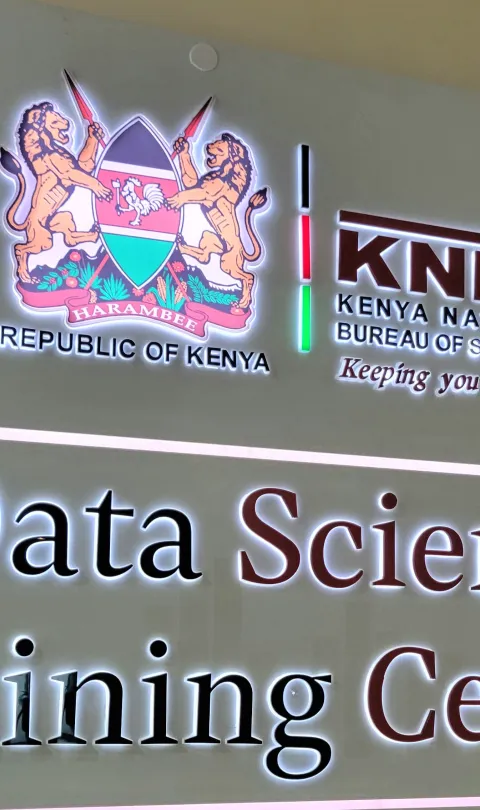 Data Science Training Centre signage at KNBS