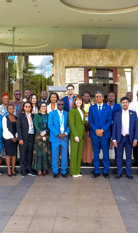 Participants from Kenya, Ghana, and Colombia at the first MIDN learning exchange in Nairobi