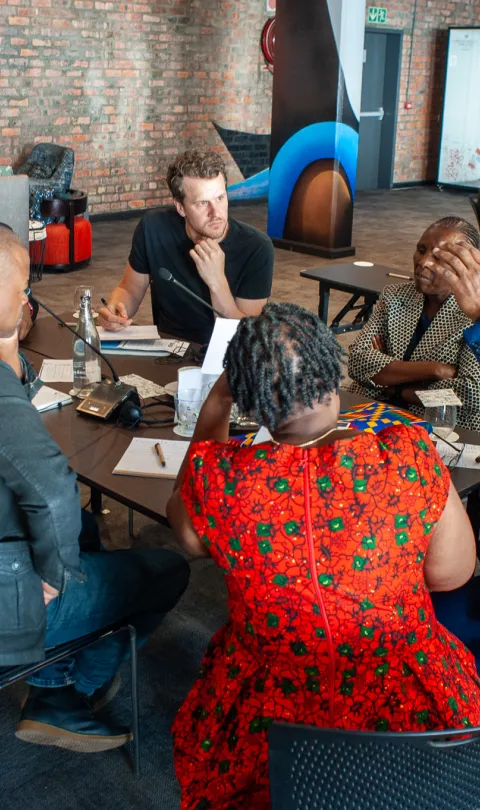 Participants in a data visualization workshop in Capetown