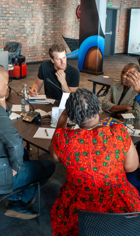 Participants in a data visualization workshop in Capetown