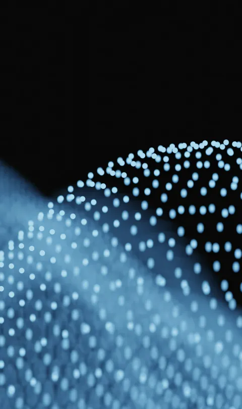 A wave of data using blender's geometry nodes
