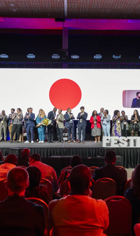 Closing ceremony of DataFest 2023. Photo credit: Pablo Kreimbuhl
