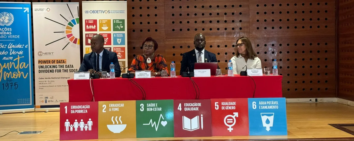 Representatives from the Global Partnership and the Cape Verde Government at the launch of the Cape Verde National Power of Data launch on the 18th of March, 2024