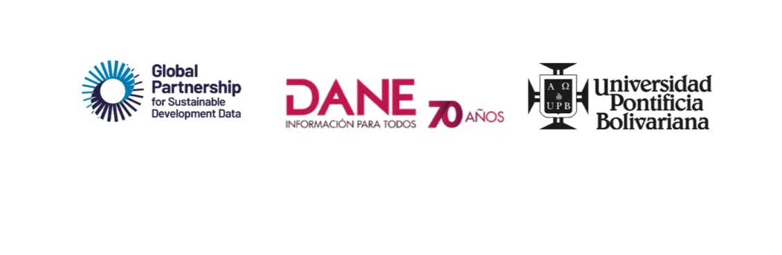 Logos of DANE, UPB, and the Global Partnership